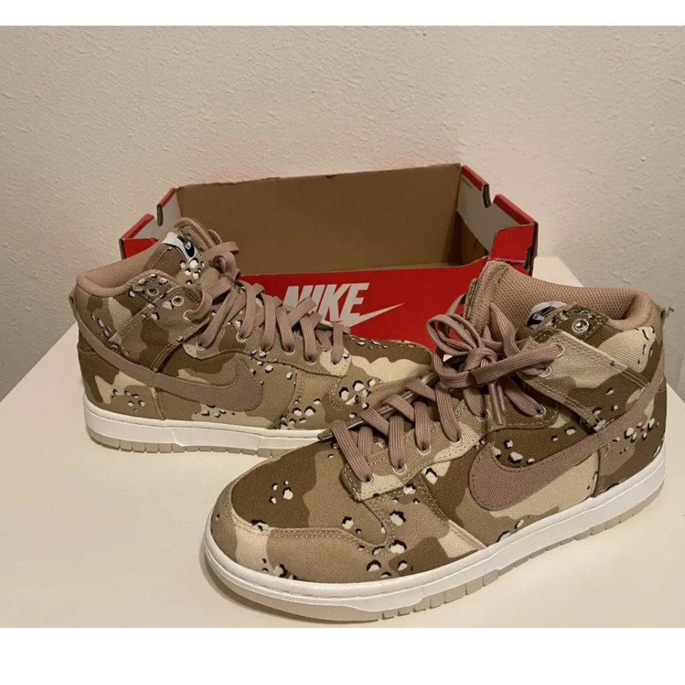 Nike Dunk High Desert Camo Sneakers DX2314-200 Women's